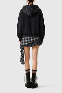 Aelfric Eden Rhinestone Boxy Zip Up V304 Hoodie