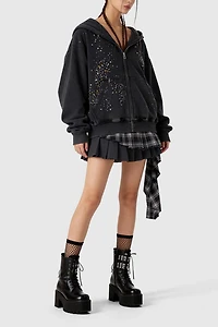 Aelfric Eden Rhinestone Boxy Zip Up V304 Hoodie