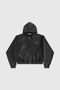 Aelfric Eden Rhinestone Boxy Zip Up V304 Hoodie