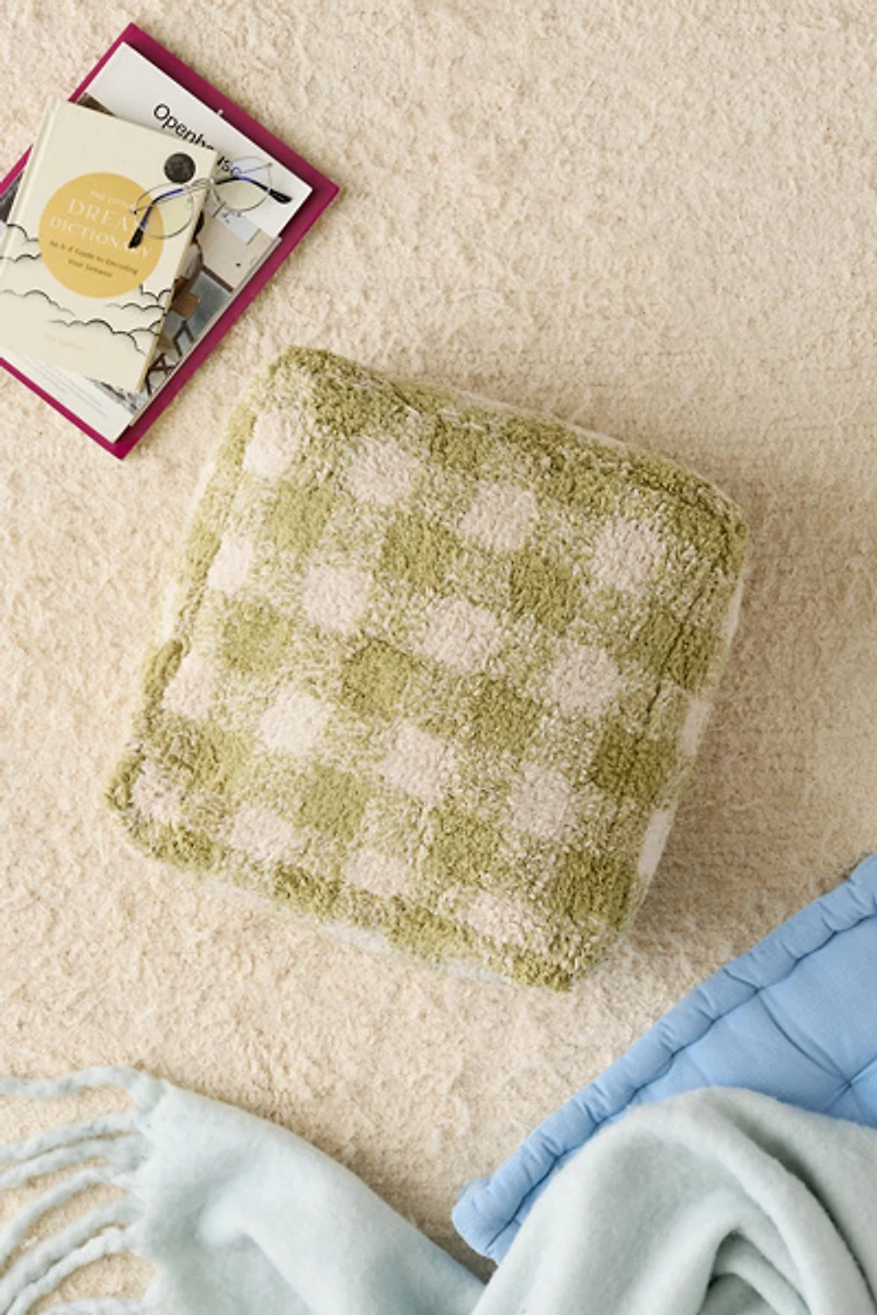 Lorena Canals Vichy Gingham Floor Pouf