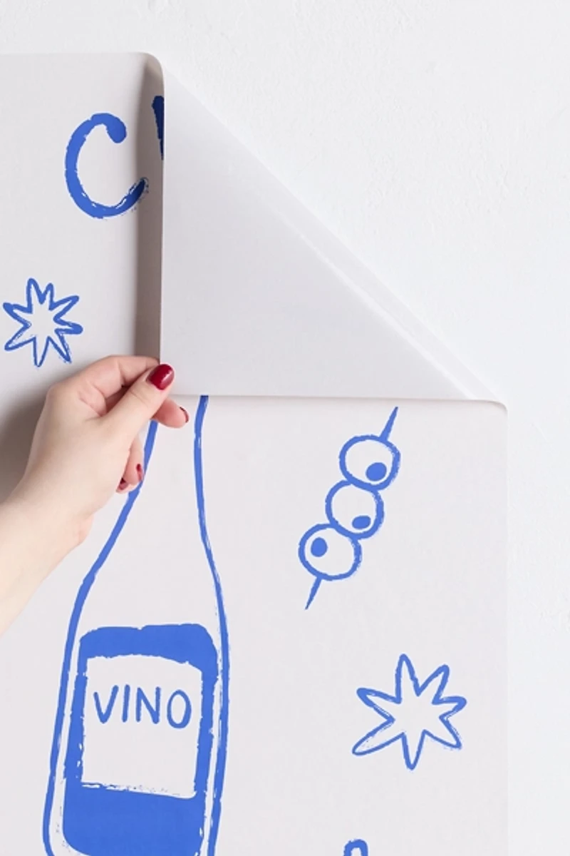 thespacehouse Wine & Cheese Cheers Removable Wallpaper