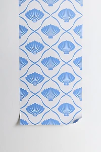 thespacehouse Coastal Ocean Blue Seashells Removable Wallpaper