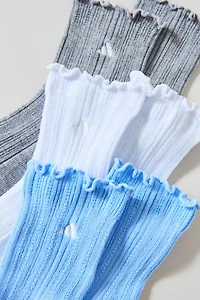 adidas Performance Ruffle Quarter Crew Socks 3-Pack