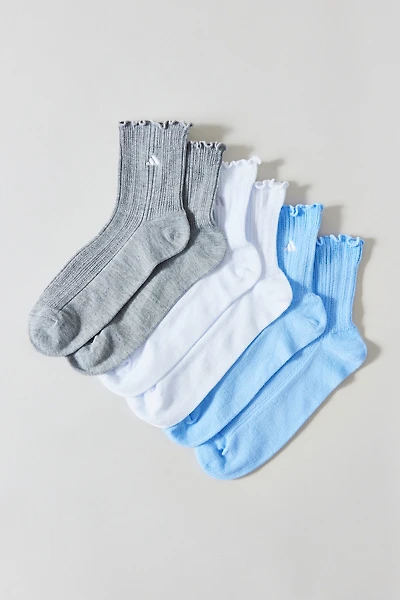 adidas Performance Ruffle Quarter Crew Socks 3-Pack
