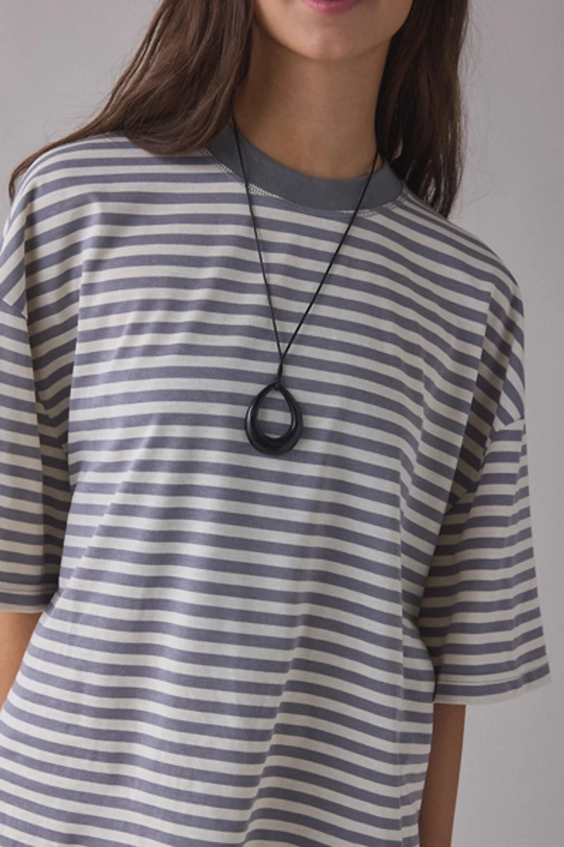 Lioness Bloom Stripe Oversized Short Sleeve Tee