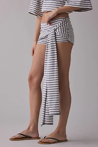 Lioness Bloom Tie-Front Wrap Mini Skort