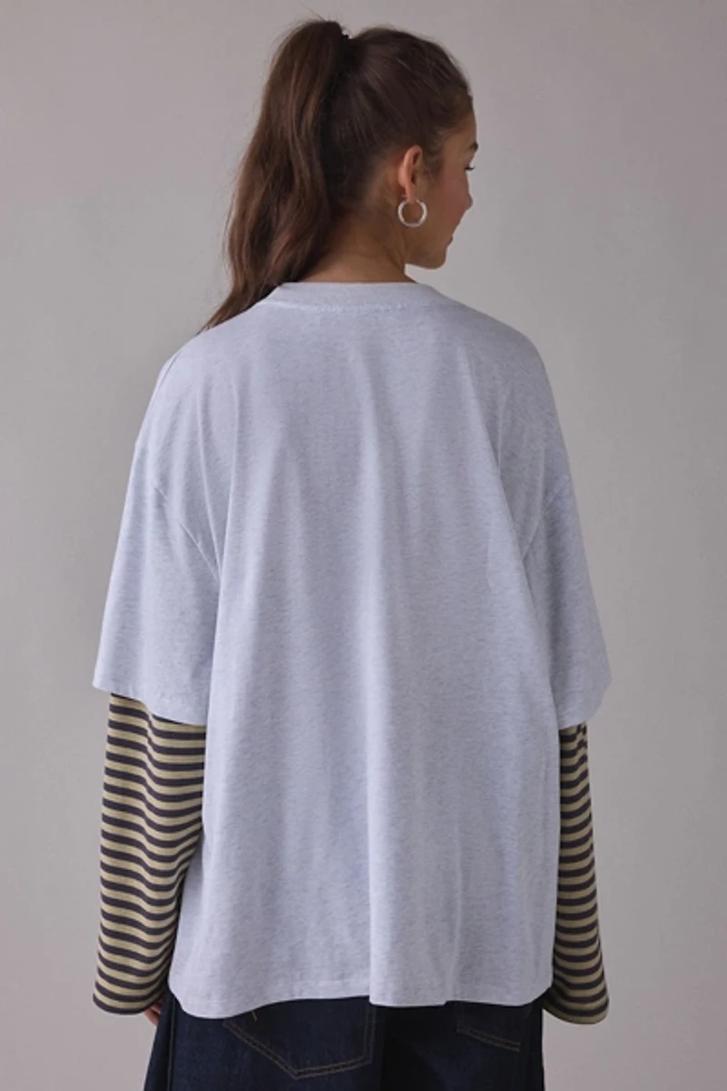 Lioness Bowen Layered Long Sleeve Oversized Tee