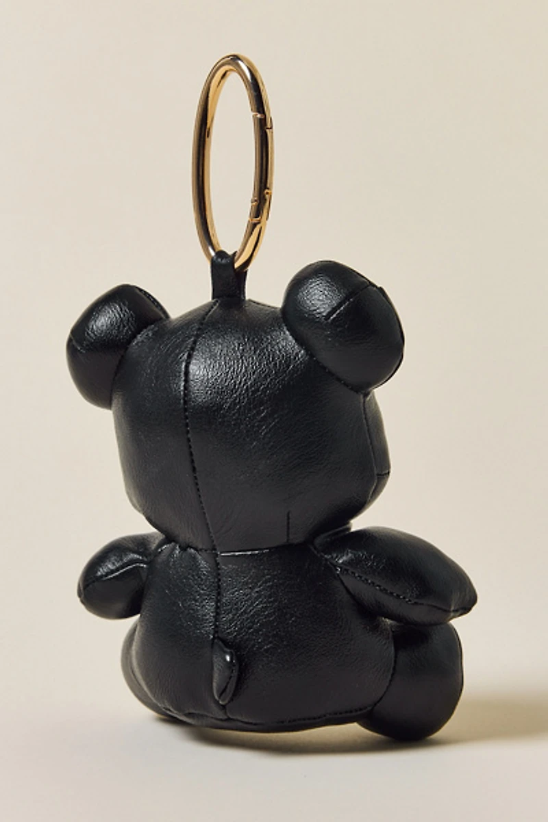 Faux Leather Bear Bag Charm