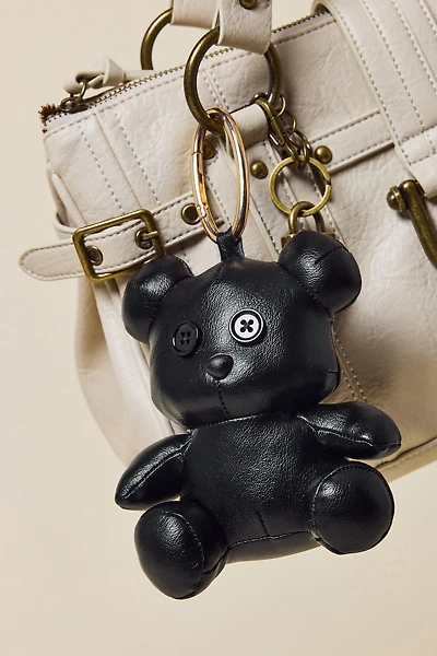 Faux Leather Bear Bag Charm