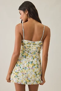 For Love & Lemons Marigold Lace Trim Mini Dress