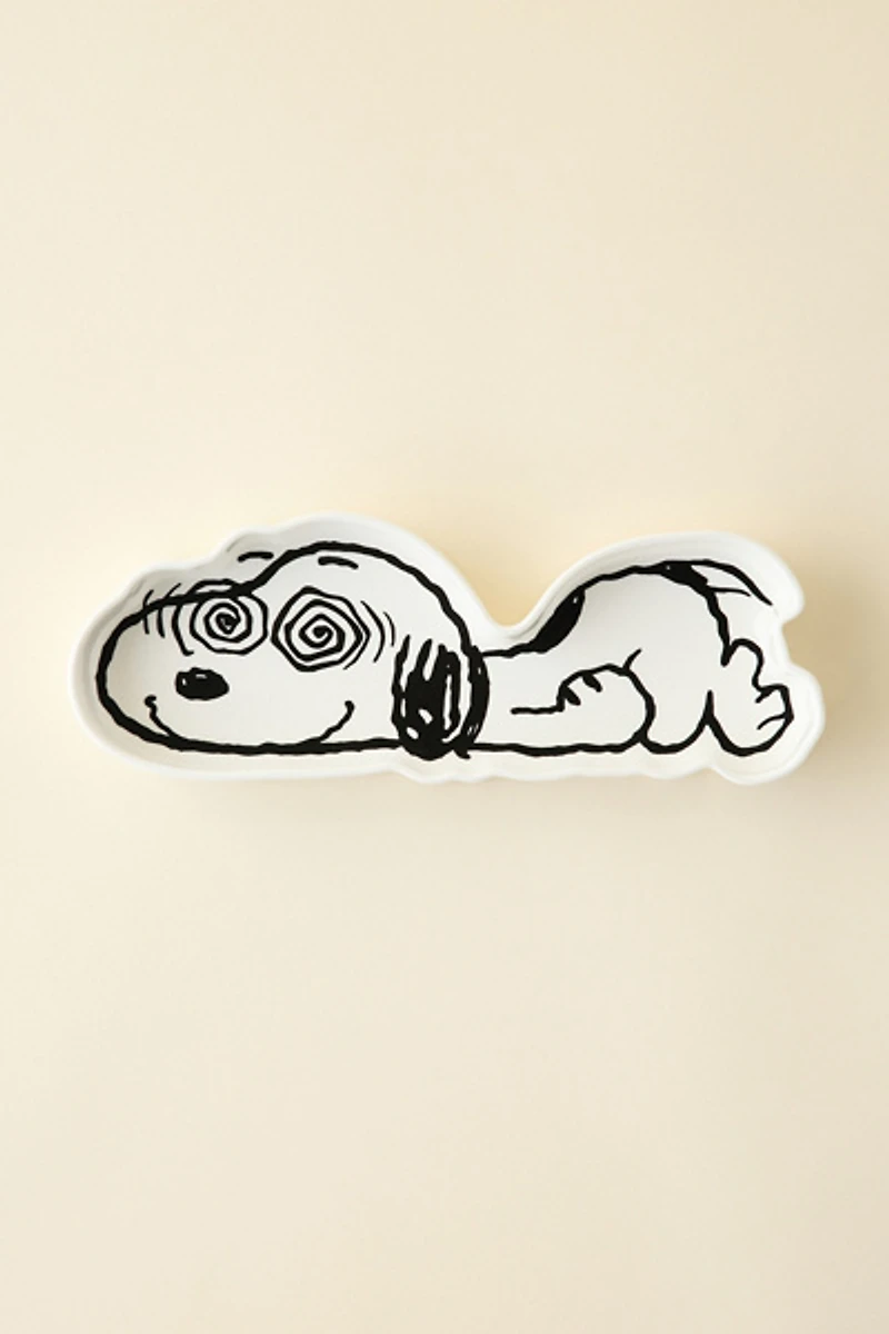 Magpie X Peanuts Tune Out Snoopy Shaped Ceramic Trinket Dish