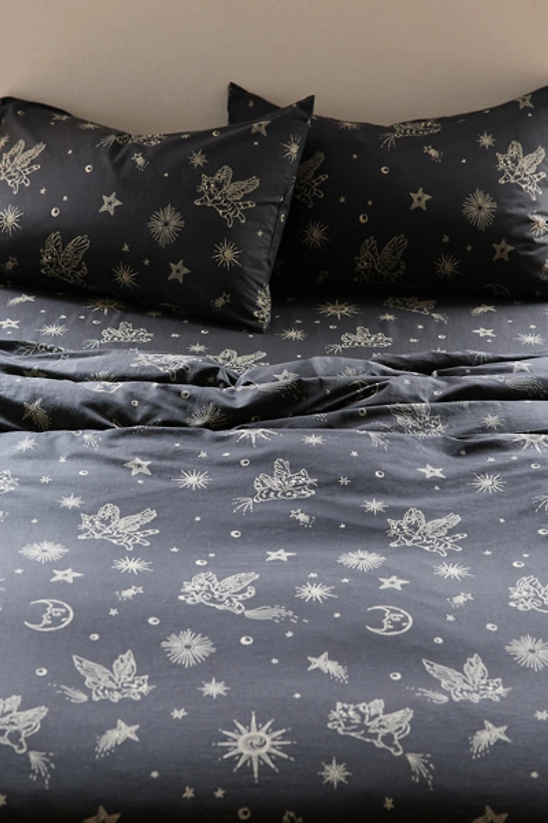 Cosmic Kitties Patterned Duvet Cover Set