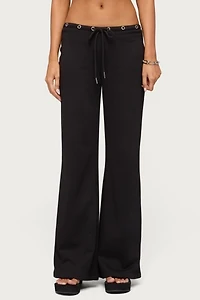 Edikted Bronte Grommet Straight Leg Sweatpants