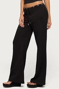 Edikted Bronte Grommet Straight Leg Sweatpants
