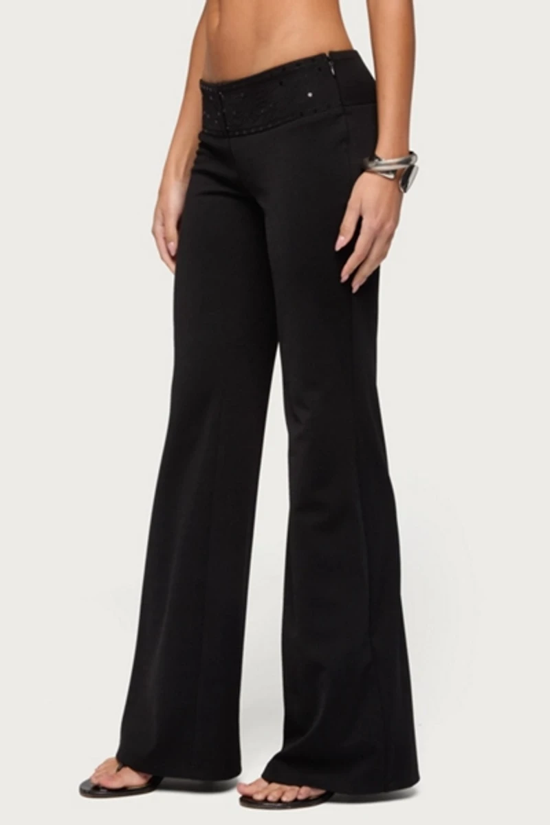 Edikted Katalia Sequin Flared Pants