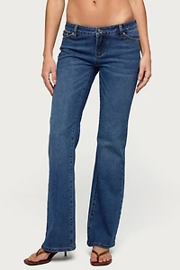 Edikted Vania Ultra Low Rise Bootcut Jean