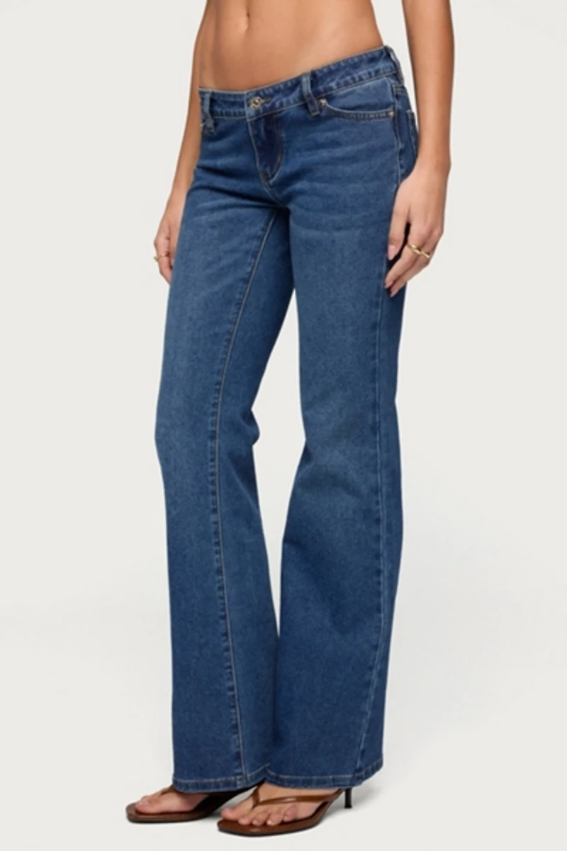 Edikted Vania Ultra Low Rise Bootcut Jean