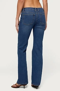 Edikted Vania Ultra Low Rise Bootcut Jean