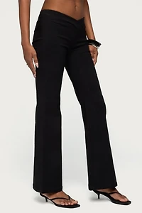 Edikted Alyce Crossover Flared Pants