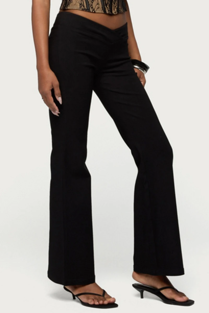 Edikted Alyce Crossover Flared Pants