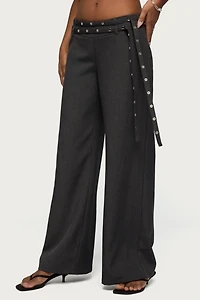 Edikted Cruz Double Belt Baggy Tailored Pants