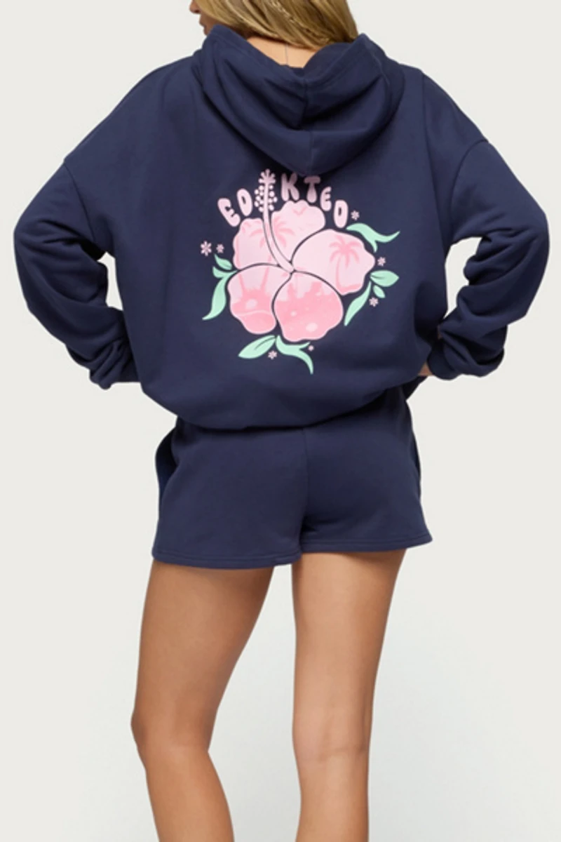 Edikted Beach Bloom Sweat Shorts