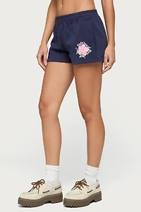 Edikted Beach Bloom Sweat Shorts