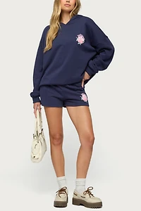 Edikted Beach Bloom Sweat Shorts