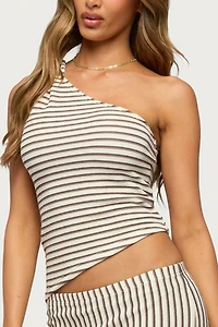 Edikted Abril One Shoulder Striped Top