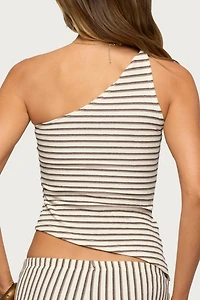 Edikted Abril One Shoulder Striped Top