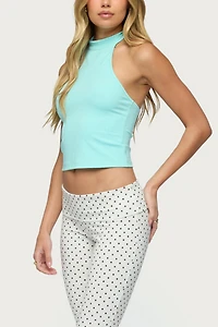 Edikted Ikara Backless High Neck Halter Top