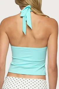 Edikted Ikara Backless High Neck Halter Top