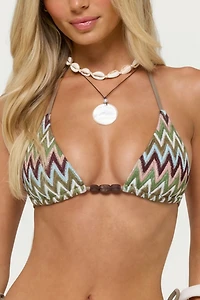 Edikted Alayna Zigzag Triangle Bikini Top
