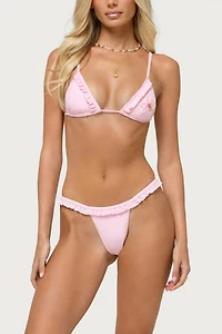 Edikted Avah Ruffle Triangle Bikini Top