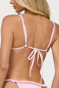 Edikted Avah Ruffle Triangle Bikini Top
