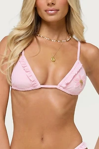 Edikted Avah Ruffle Triangle Bikini Top