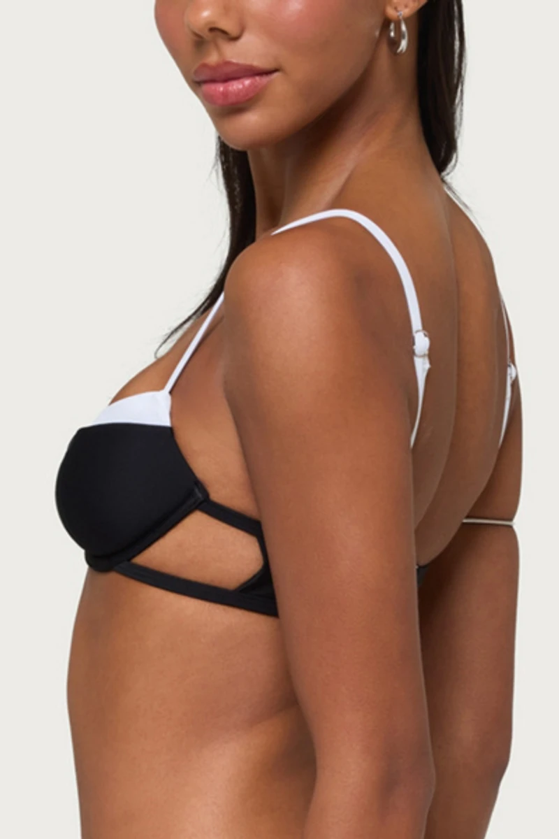 Edikted Atalia Contrast Cupped Bikini Top