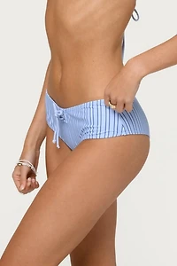 Edikted Blonca Striped Boyshort Bikini Bottom