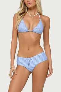 Edikted Blonca Striped Triangle Bikini Top