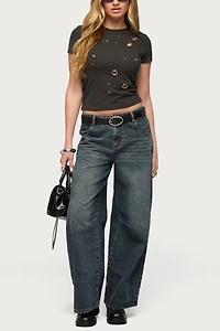 Edikted Aitana Grommet Stud T Shirt