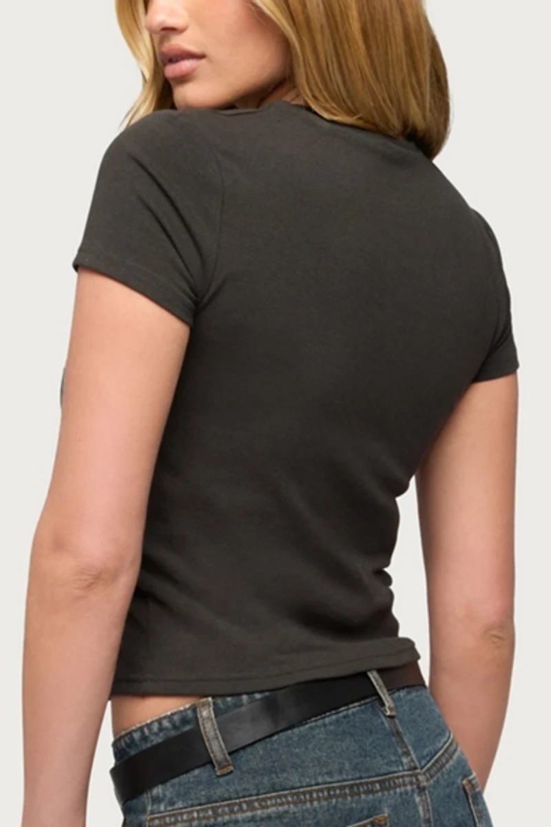 Edikted Aitana Grommet Stud T Shirt