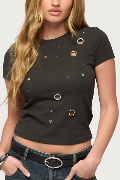 Edikted Aitana Grommet Stud T Shirt