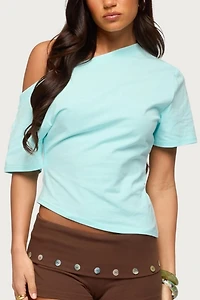 Edikted Mariee Asymmetric Off Shoulder Top