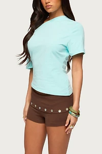 Edikted Mariee Asymmetric Off Shoulder Top