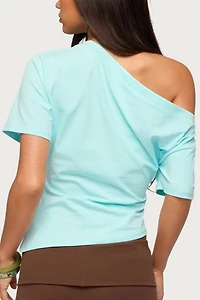 Edikted Mariee Asymmetric Off Shoulder Top