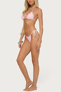 Edikted Naomey Sequin String Bikini Bottom