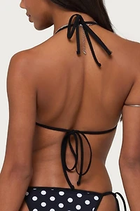 Edikted Tora Reversible Polka Dot Triangle Bikini Top