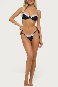 Edikted Nicci Polka Dot String Bikini Bottom