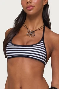 Edikted Mckayla Striped Bikini Top