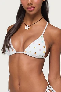 Edikted Luz Beaded Triangle Bikini Top
